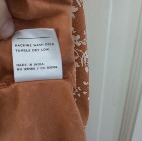 Pact Floral Fit & Flare Crossover Dress Short Sleeve Cotton Women's Size M - Picture 8 of 9